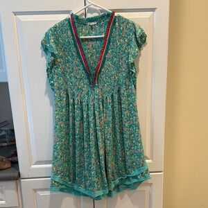 Poupette St. Barth Teal Mini Dress